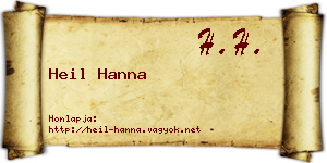 Heil Hanna névjegykártya